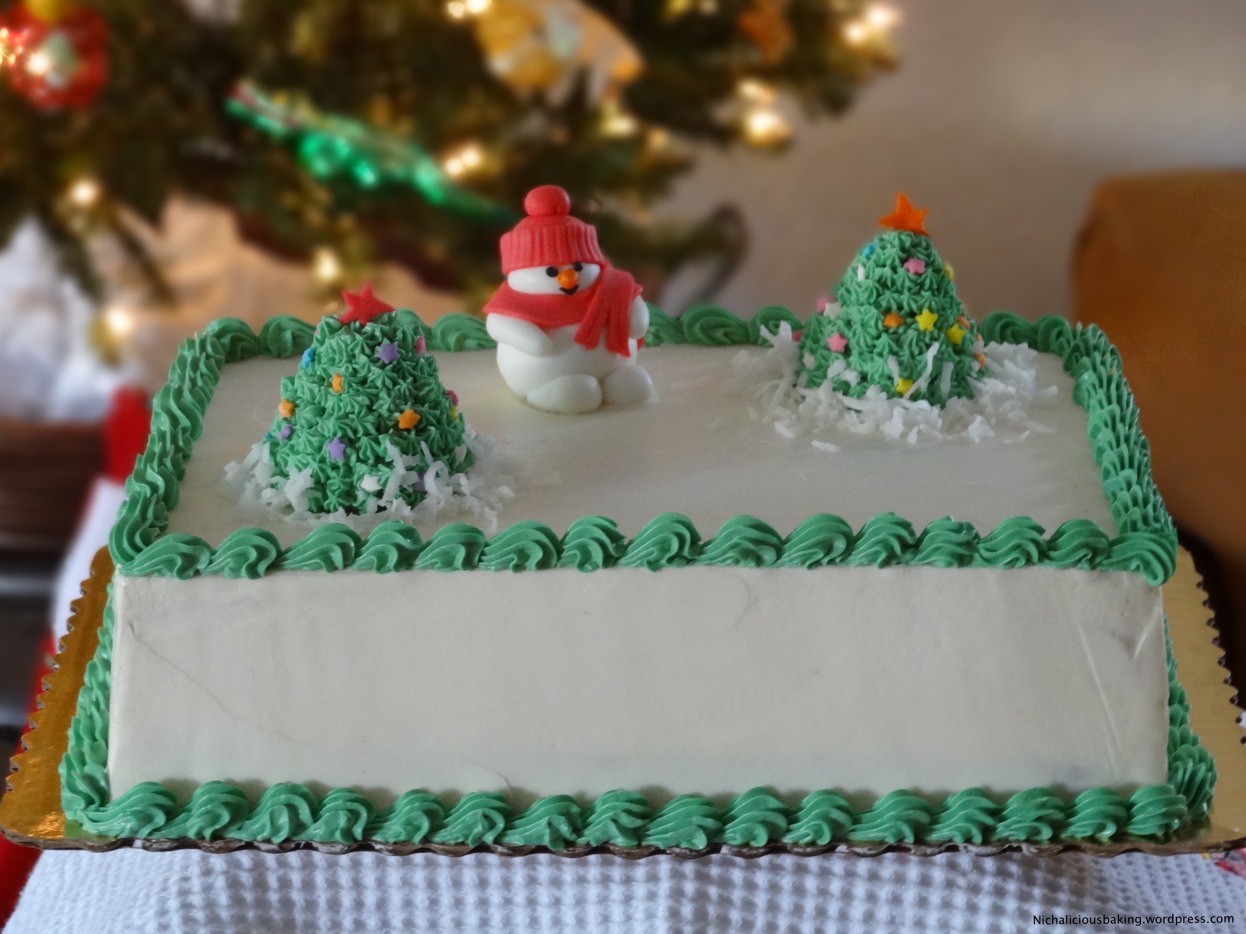 Christmas Theme Cake Nichalicious Baking